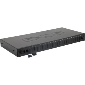 Caja empalme FO rack 19" 1UA vacía para 24 adaptadores SC's SIMPLEX / LC's DUPLEX.