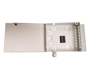 Caja terminal mural vacía OTB 8 SC's SIMPLEX/8 LC's QUAD (200x140x30). Ref: 0603-410208