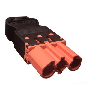 Conector rápido aereo macho ROJO de 3 polos conexión por tornillo. Simon: CR0004-6