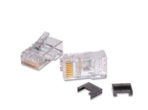 Conector RJ45 Macho 8 vías Cat.5e c/guía cable rígido/flexible Commscope: 6-569278-3