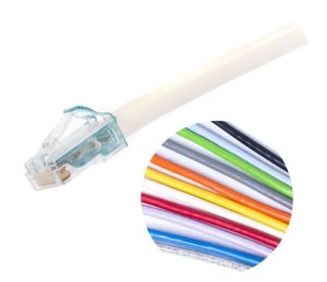 Latiguillo Cat.6A UTP AWG28 RJ45 MiNo6A Diámetro reducido LSZH Color blanco. Commscope/AMP