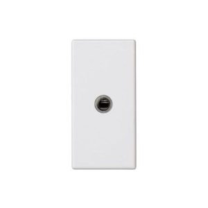 Placa K45 1/2 mecanismo con 1 conector Mini-Jack stéreo, conexión mediante tornillo. Simon: K123B-9