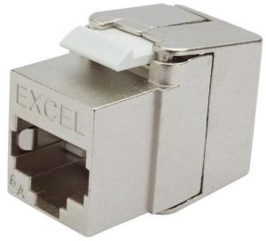 Toma hembra RJ45 STP apantallada Categoria 6A perfil bajo tooless.Excel. EXC100-181