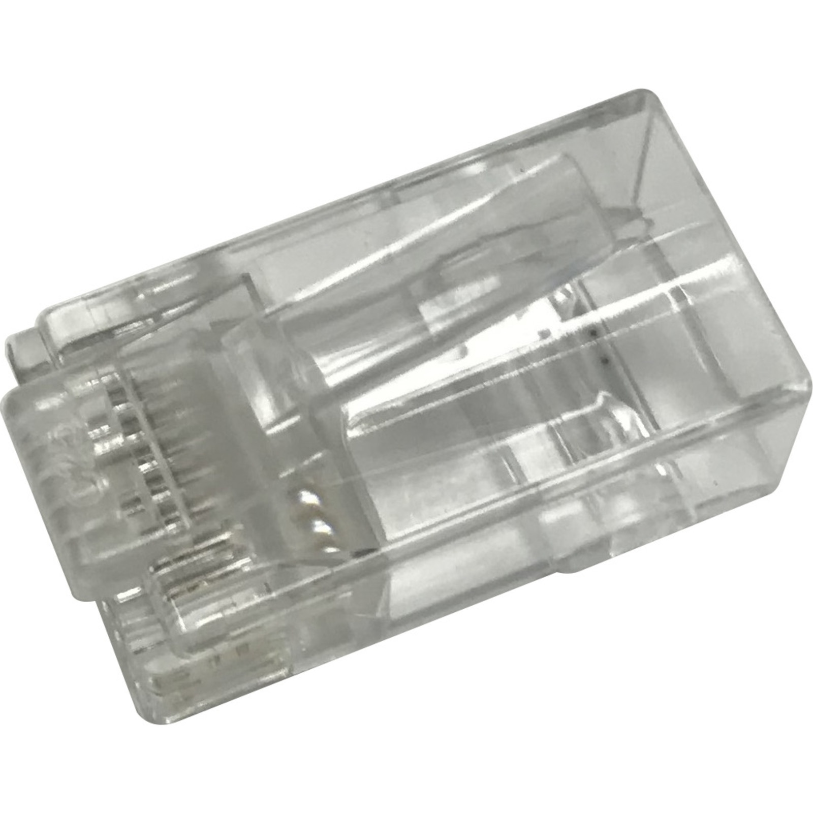 Conector macho RJ45 UTP montaje rápido hilo pasante Cat.6 ( Pack 100 uds. ) Excel: 100-116-100